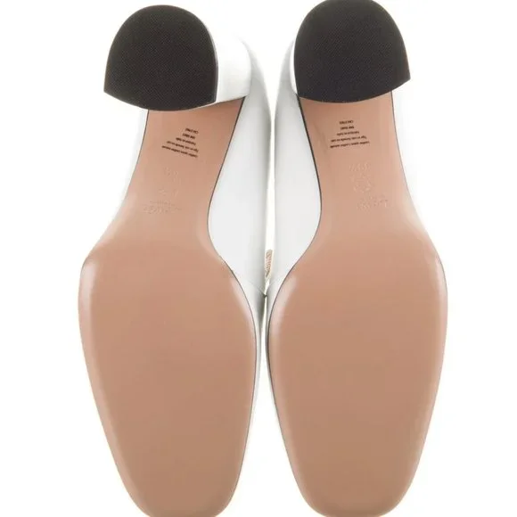 NWT Lewit High Heel Loafers White Leather size 9.5/39.5 - Picture 5 of 5